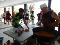 Una imagen del almuerzo hoy en Ágreda. /SN