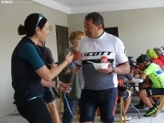 Una imagen del almuerzo hoy en Ágreda. /SN