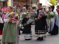 Una imagen de la ofrenda floral en Ágreda este viernes. /PC