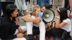 Movilización en Noviercas contra la macrogranja. /SN