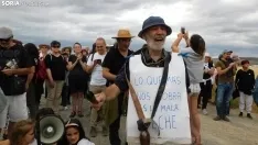 Movilización en Noviercas contra la macrogranja. /SN