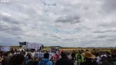 Movilización en Noviercas contra la macrogranja. /SN
