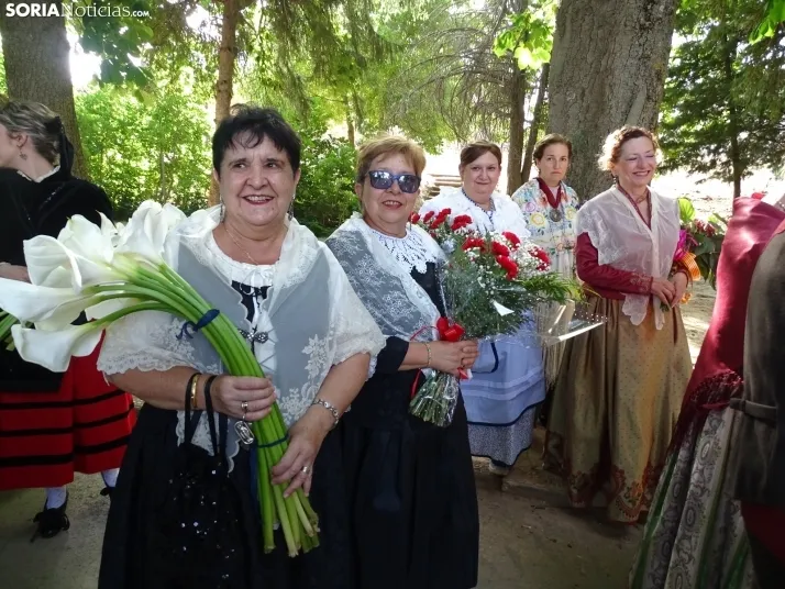 Una imagen de la ofrenda floral en Ágreda este viernes. /PC