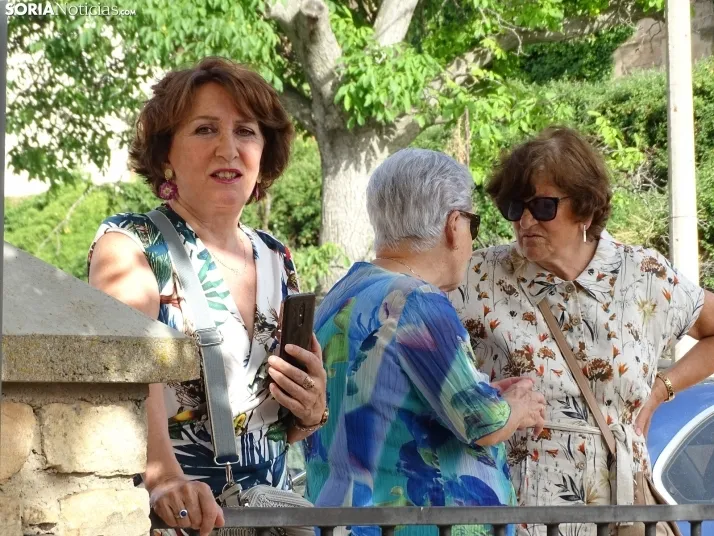 Una imagen de la ofrenda floral en Ágreda este viernes. /PC