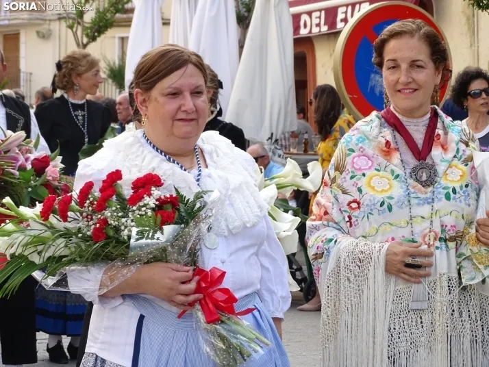 Una imagen de la ofrenda floral en Ágreda este viernes. /PC