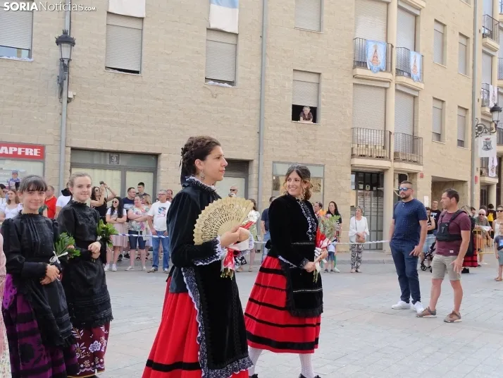 Una imagen de la ofrenda floral en Ágreda este viernes. /PC