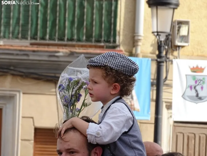 Una imagen de la ofrenda floral en Ágreda este viernes. /PC