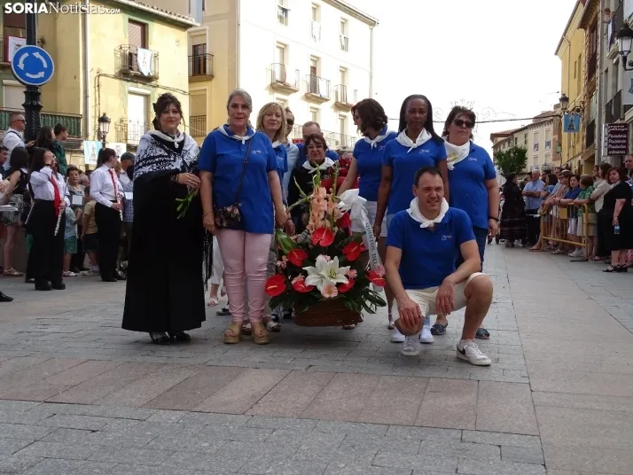 Una imagen de la ofrenda floral en Ágreda este viernes. /PC