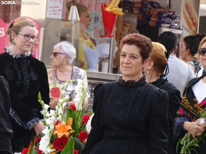 Una imagen de la ofrenda floral en Ágreda este viernes. /PC