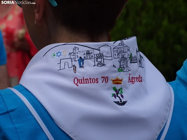 Una imagen de la ofrenda floral en Ágreda este viernes. /PC