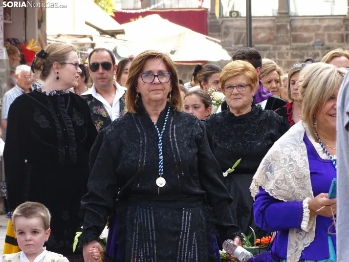 Una imagen de la ofrenda floral en Ágreda este viernes. /PC