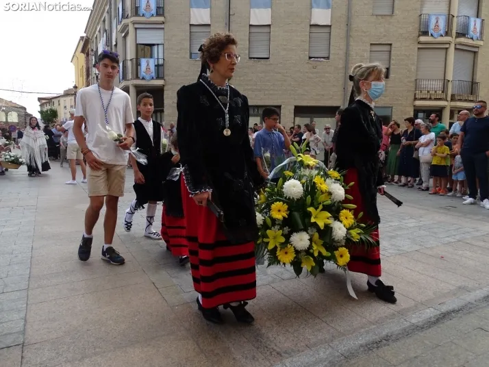 Una imagen de la ofrenda floral en Ágreda este viernes. /PC