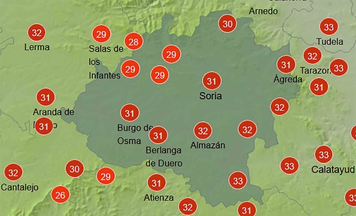 El tiempo en Soria: Calor y probables chubascos, sobre todo al noroeste