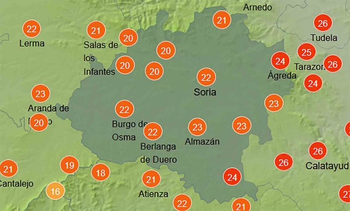 El tiempo en Soria: Lunes más suave