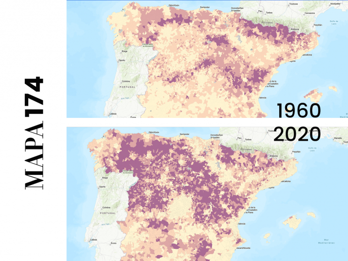 El mapa más completo e interactivo de la despoblación en cada municipio de España