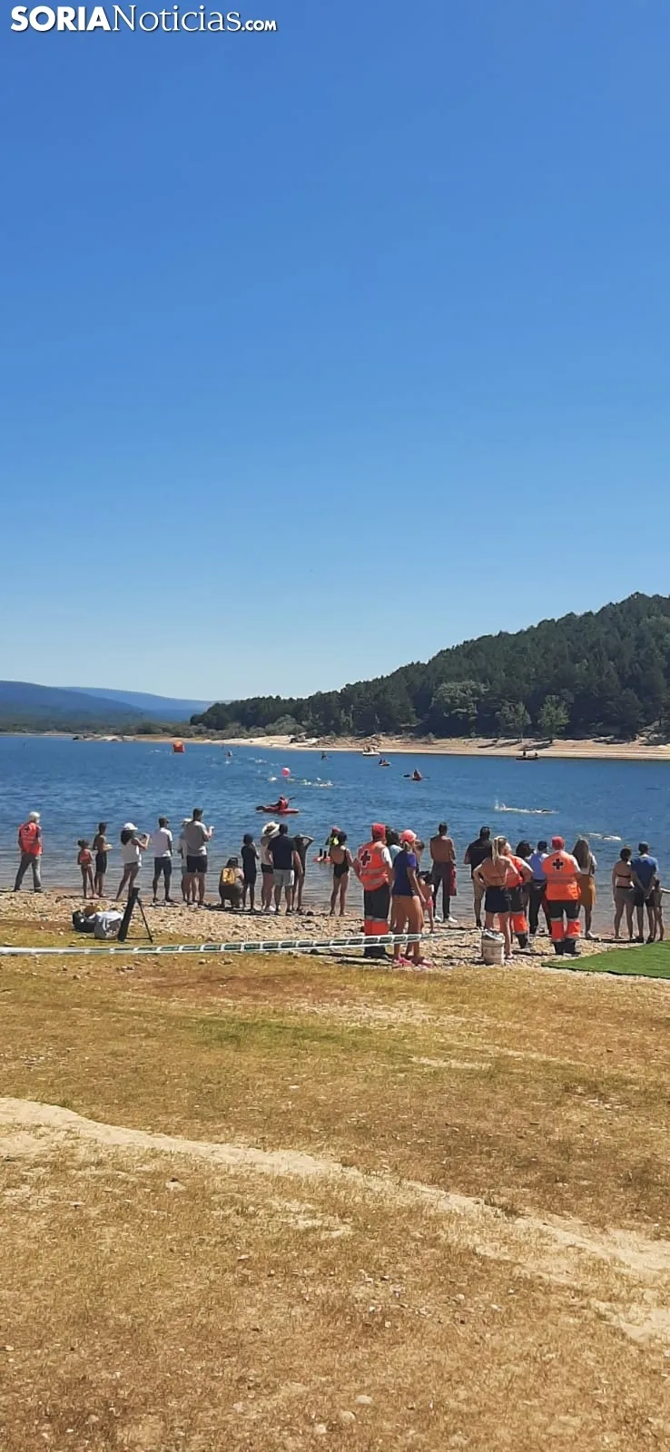 Una imagen de la travesía hoy en el pantano. 