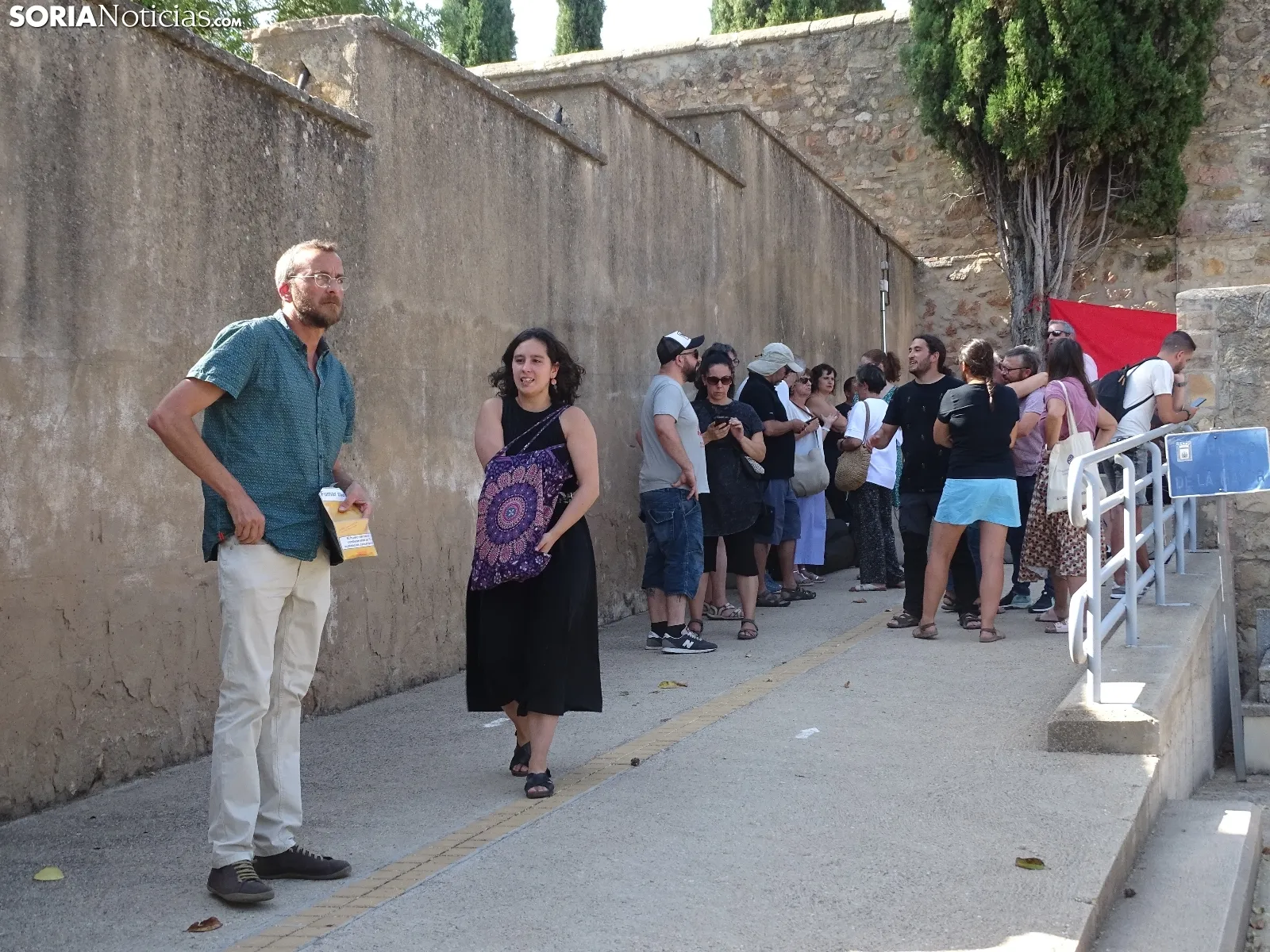 Una imagen de la convocatoria de la CGT esta tarde de lunes. /SN
