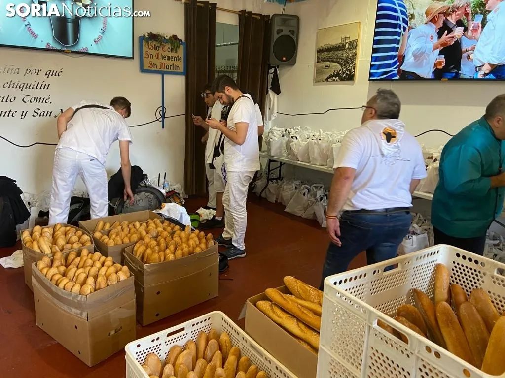 Reparto de la tajada cocida en Santo Tomé, San Clemente y San Martín