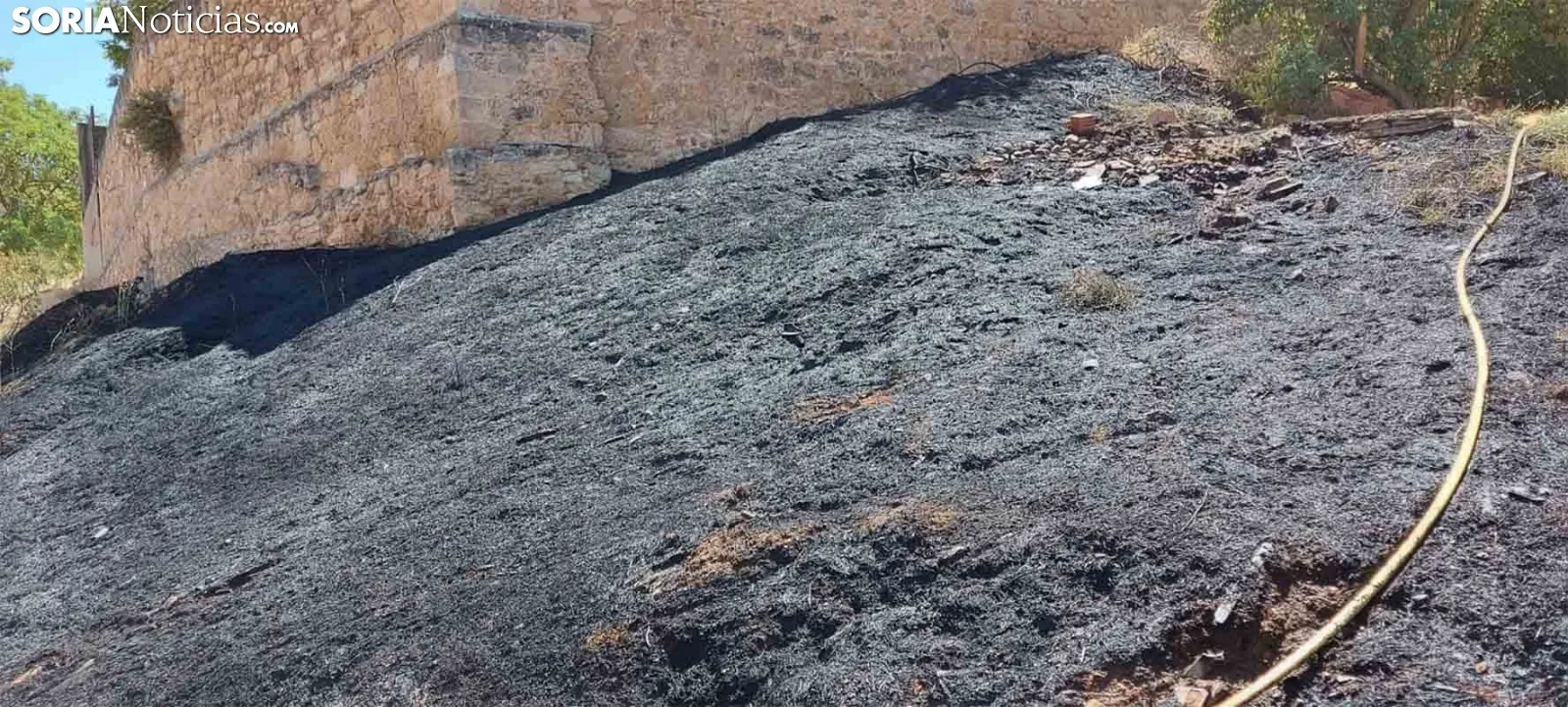 El terreno afectado por el fuego. /SN
