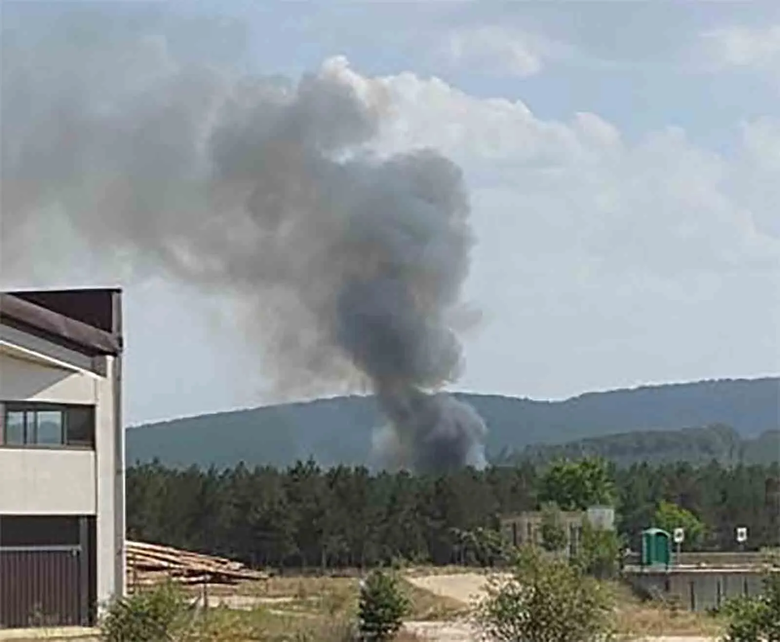 El humo del incendio. 