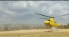 El helicóptero de la BRIF tras desembarcar a los brigadistas en Zayas. Detrás, la aeronave de la Junta. /BRIF