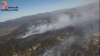 Vista aérea del incendio de Cebreros (Ávila) pasado el mediodía de hoy. /Jta.