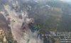 Vista aérea del paso del fuego en el término municipal de La Aberca (Salamanca) esta mañana de miércoles. /Jta.