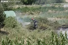 Una imagen de las labores de extinción. /Cirilo Vargas