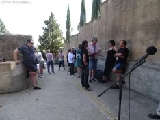 Una imagen de la convocatoria de la CGT esta tarde de lunes. /SN