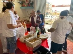 Reparto de la tajada cocida en Santo Tomé, San Clemente y San Martín
