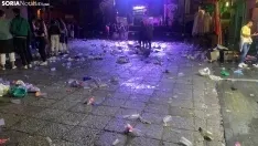 Basura en el cierre de las verbenas.