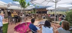 Actuación de la Banda Sabinera en el Hotel La Barrosa de Abejar. /SN