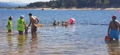 Una imagen de la travesía hoy en el pantano. 