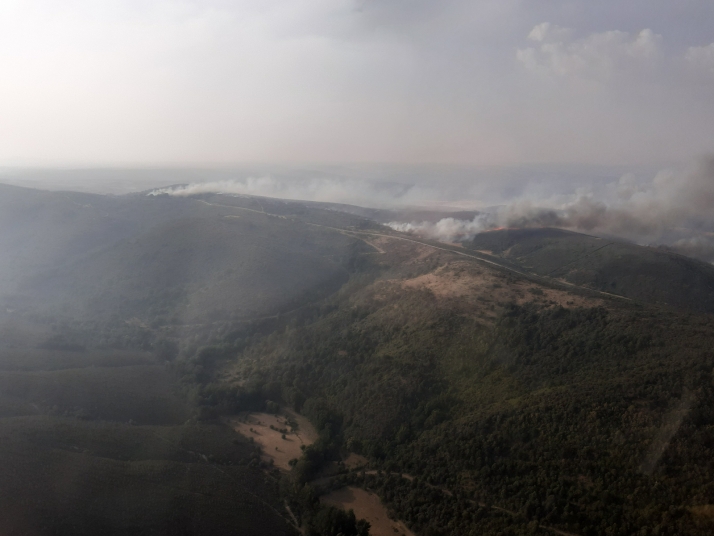 Baja a Nivel 1 el incendio de Figueruela de Arriba, en Zamora