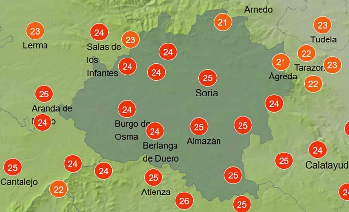 El tiempo en Soria: Termómetros entre los 12ºC y los 33ºC