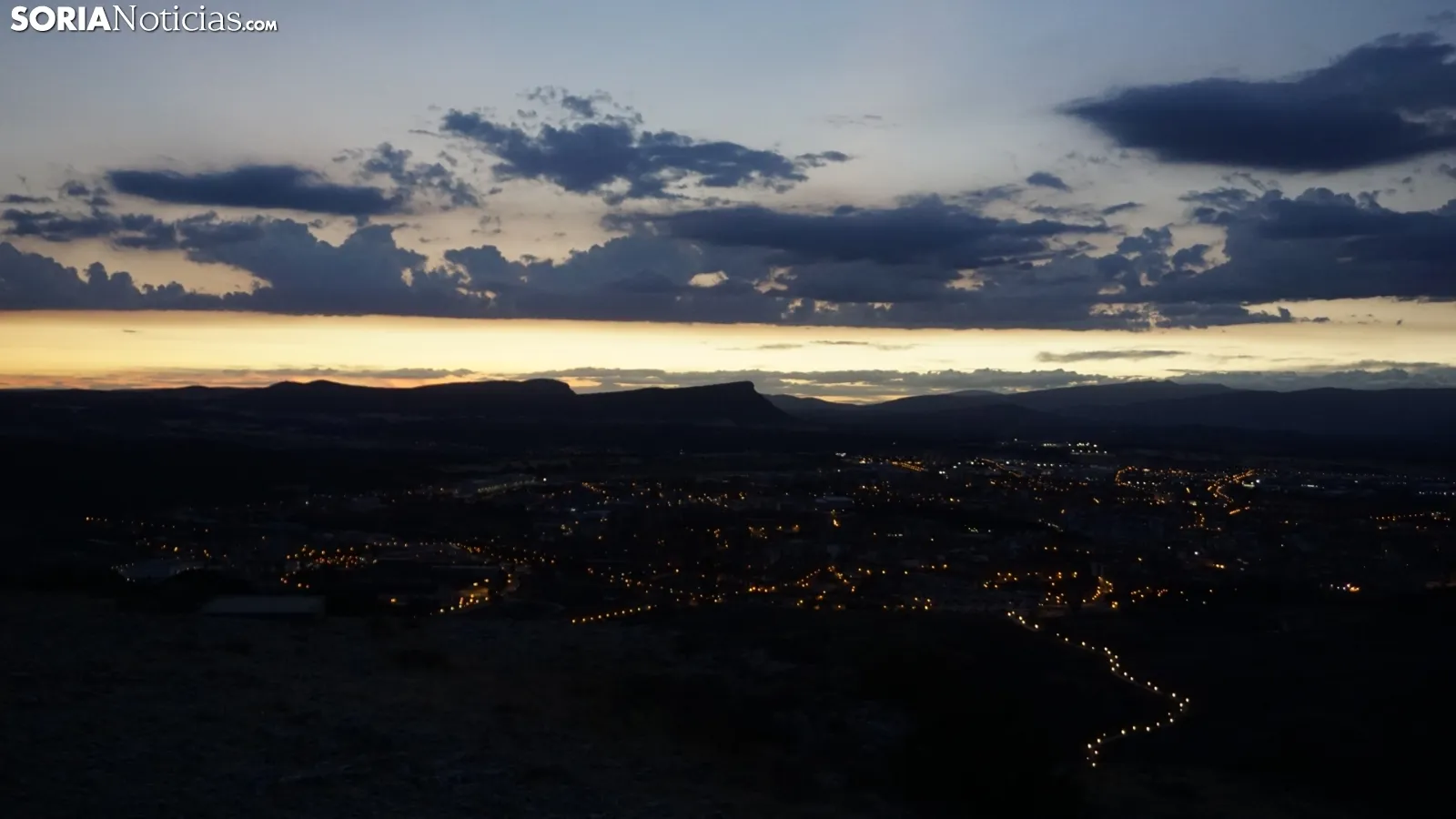 Un atardecer sobre la ciudad de Soria. /Natalia Ciria