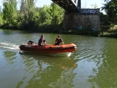 Una imagen del operativo de búsqueda en el Duero. /SN