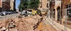 Imágenes de las obras esta mañana. SN