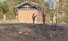 Una imagen del lugar del incendio de esta tarde. /SN