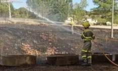 Una imagen del lugar del incendio de esta tarde. /SN
