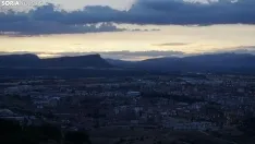 Un atardecer sobre la ciudad de Soria. /Natalia Ciria