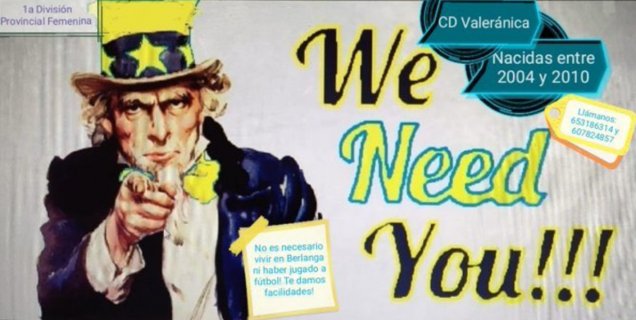 La S.D. Valeránica busca jugadoras para jugar en Primera Provincial