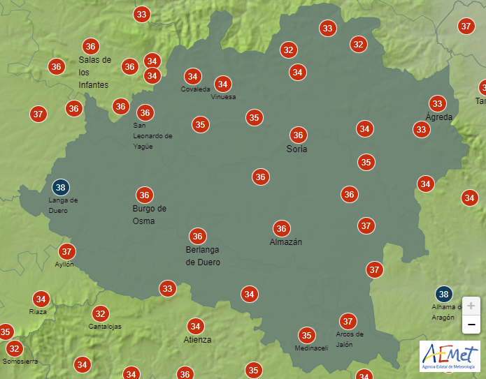 El tiempo en Soria: Arranca la tercera ola de calor del verano con aviso amarillo por altas temperaturas
