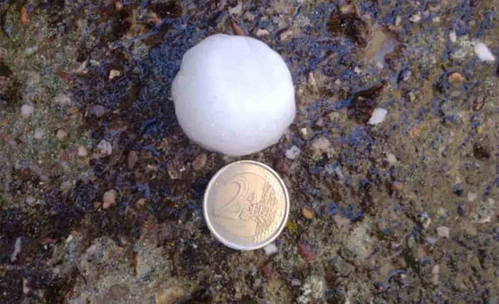 El granizo azota a diversas zonas de la provincia