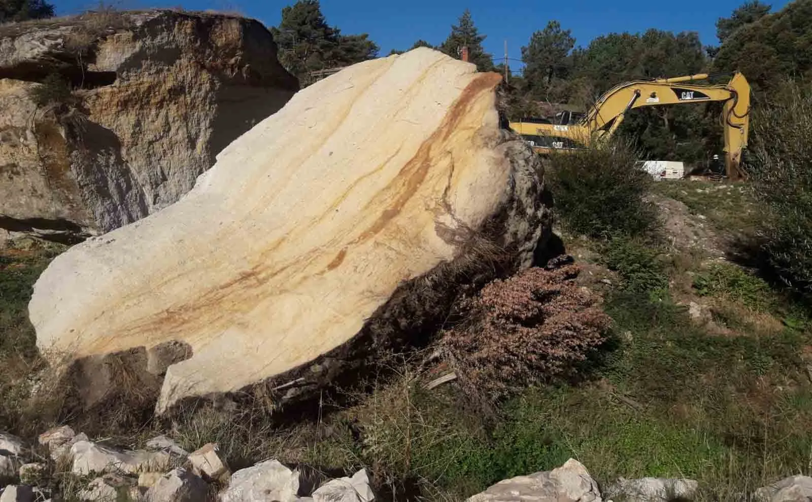 Una imagen de la roca desgajada. /SdG