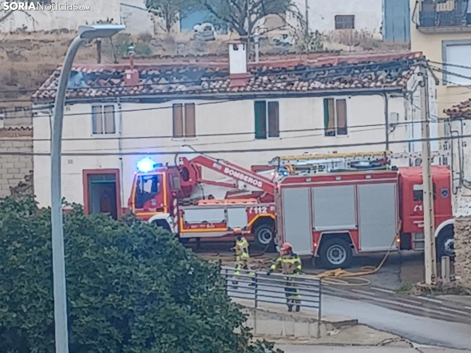 Incendio en un inmueble de Ágreda. /SN