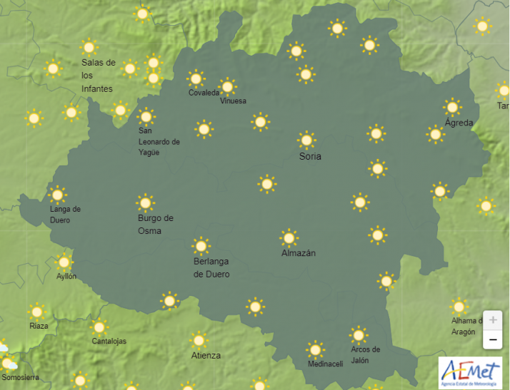 El tiempo en Soria: cielos despejados y temperaturas cercanas a los 30 grados