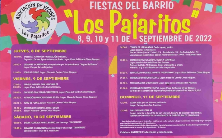 El barrio de Los Pajaritos celebra sus fiestas del jueves al domingo