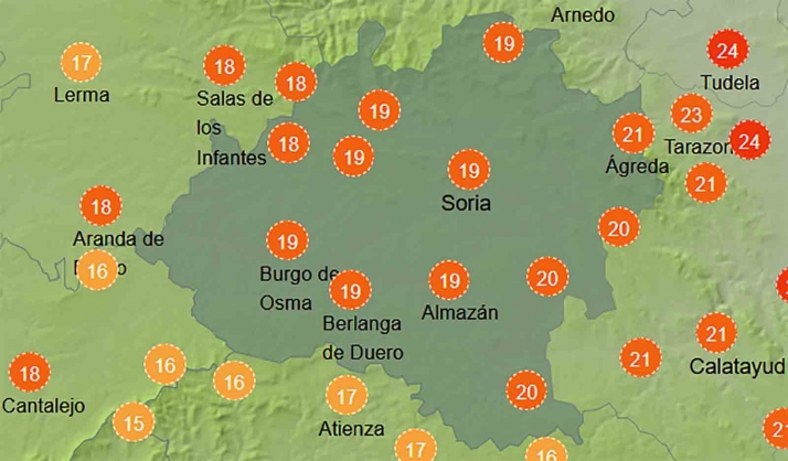 El tiempo en Soria: Ligero descenso en las máximas