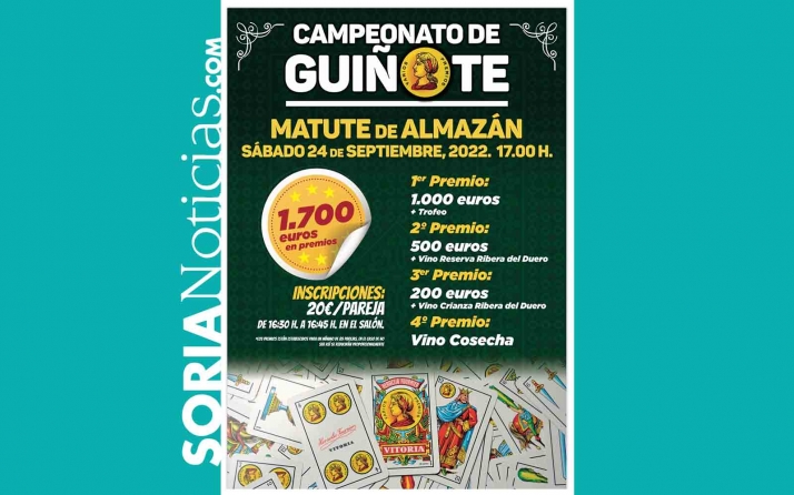 Campeonato de guiñote en Matute de Almazán, con 1.700 &euro; en premios